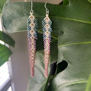 Elegant Multicolor Beaded Earrings